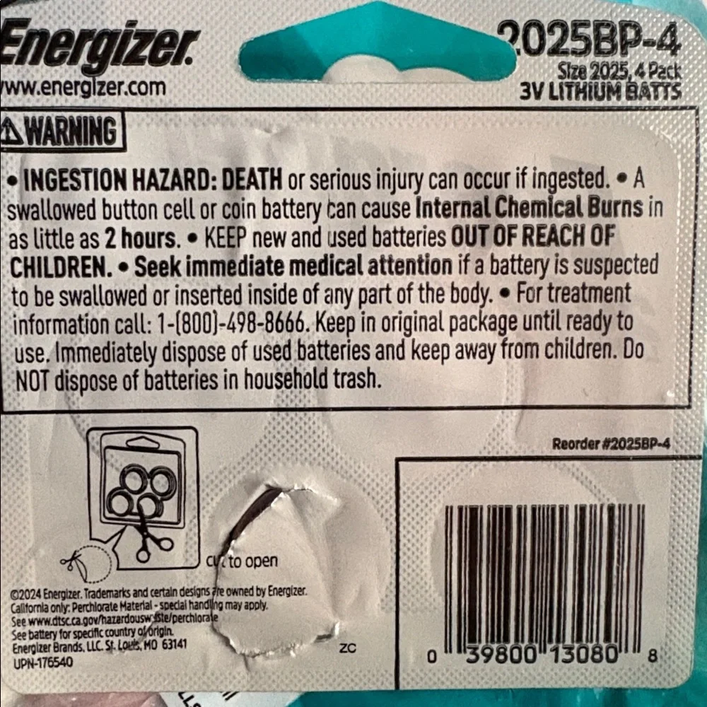 Energizer 2025 Lithium Coin Cell Batteries